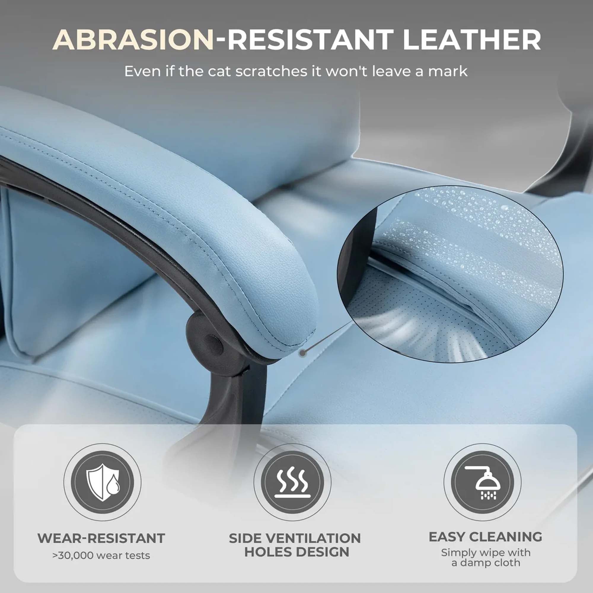 DOWINX Leather Office Chair, Ergonomic PU Gaming Computer Chair with Footrest, Lumbar Support, Swivel Wheels for Home, Office - LS-6653P DOWINX Leather Office Chair, Ergonomic PU Gaming Computer Chair with Footrest, Lumbar Support, Swivel Wheels for Home, Office - LS-6653P